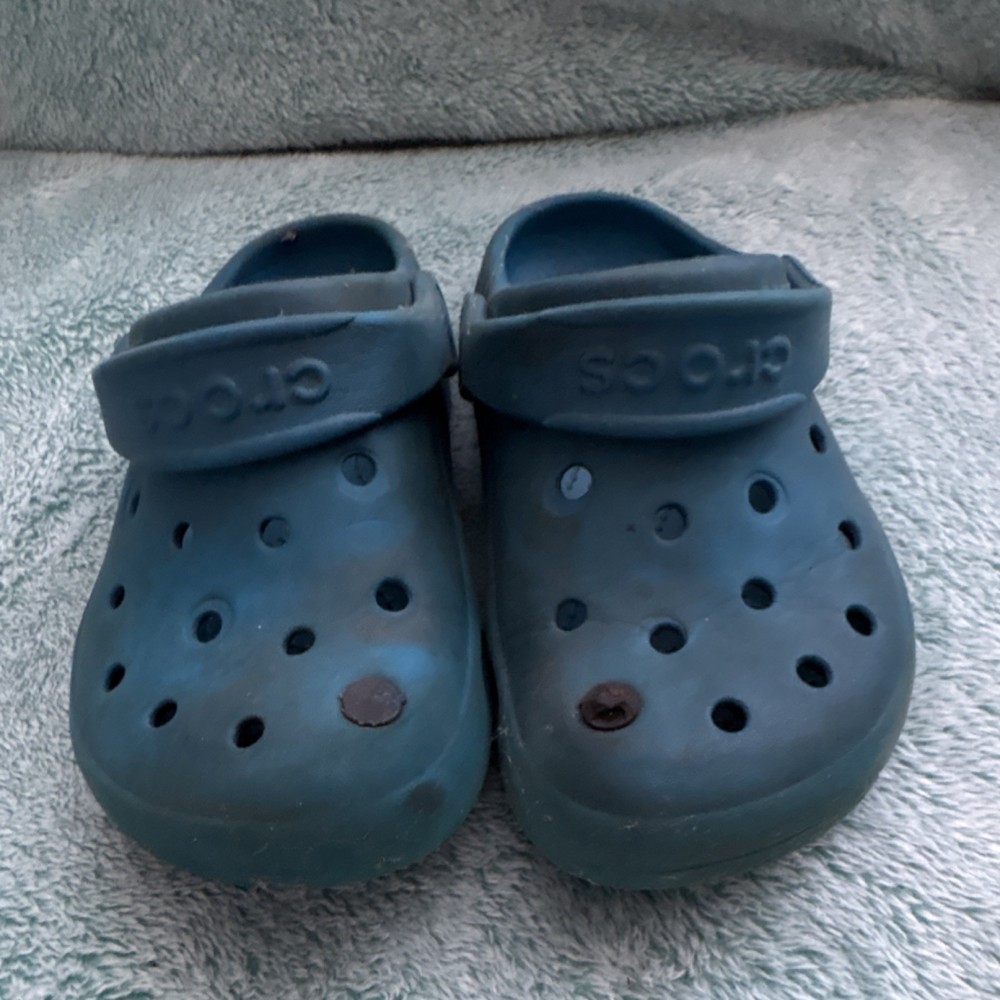 Crocs Classic Blue Kids Clog Shoes C11 Unisex Lightweight Comfort Rubber Slip On