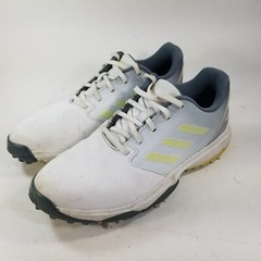 Adidas ZG21 Kids Unisex Size 6 White/Gray/Yellow Soft Spike Golf Shoes FW5642