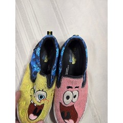 SpongeBob SquarePants Patrick Star Kids Slip On Sneakers Blue Yellow Pink Size 3