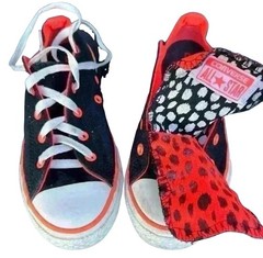Kids Converse Chuck Taylor All Star Double Tongue Black And Orange Size 3
