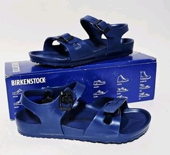 Birkenstock Kids Rio EVA Navy Narrow Water Sandals Sz 31 Kids 13 US New with Box