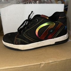 Heelys Kids Youth Size 4 Black With Rainbow Stitching