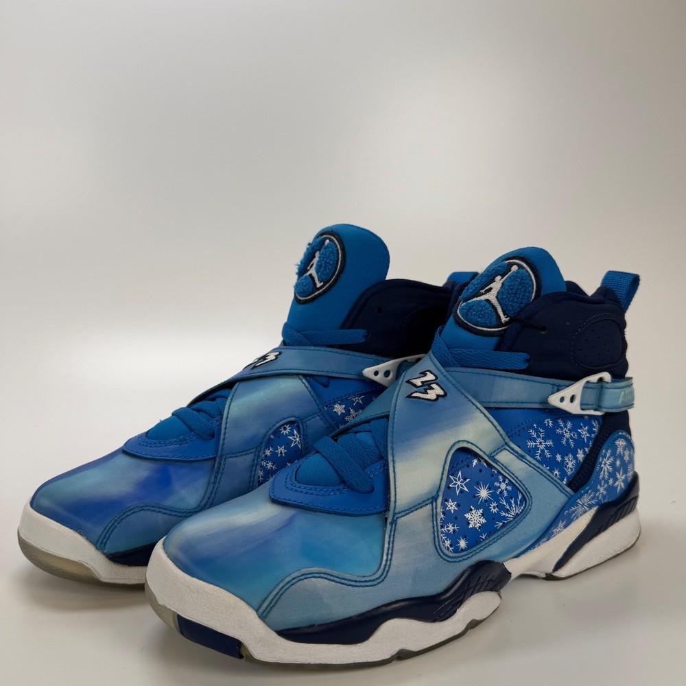 Jordan 8 Retro Snow Blizzard GS Cobalt Blaze Blue Void 305368-400 Size 7Y
