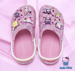 crocs hello kitty Crocs classic clog With Tags Black c8 child Fast Shipping.