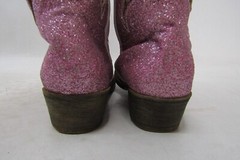 Dan Post Youth Size 3 M Pink Glitter Floral Inlay Cowboy Western Boots