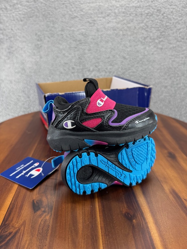Champion CA 100215T Gameless Girls Shoes Size 4, 7 Kids Pink Black Sneaker