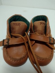Ralph Lauren Tan Brown Quilted Moccasin-Style Kids Boots Size (3)