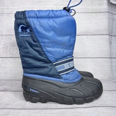 Sorel Cub Kids Blue Navy Waterproof Insulated Winter Snow Boots Size 5