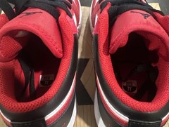 Nike Air Jordan 1 Low ‚Reverse Black Toe‘ 553560-163 Size 7Y Sneaker