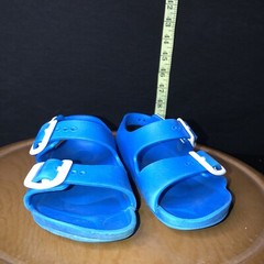 Birkenstock Kids Size 24 Blue Two Straps With Heel Strap