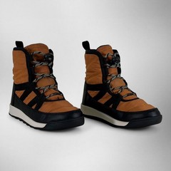 Sorel Kids Waterproof Boots Size 1 Brown Black Insulated Puddles Snow Mud