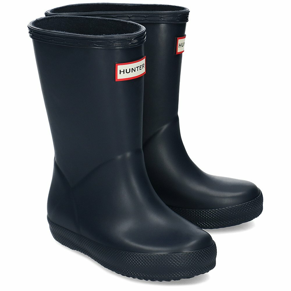 Hunter Original First Rain Boots Toddler Little Kids Navy Blue Rubber Boots NEW