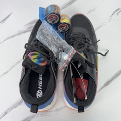 Heelys Force Youth 7 / Womens 8 Black Colorful Athletic Skate Shoes HE101271