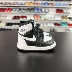 Nike Air Jordan 1 Retro High OG Black White (TD) FD1413-010 Kids Size 2C