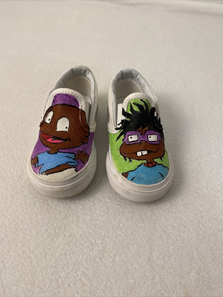 Vans Custom Hand Painted Rugrats Toddler Size 5 Slip On
