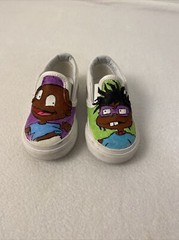Vans Custom Hand Painted Rugrats Toddler Size 5 Slip On