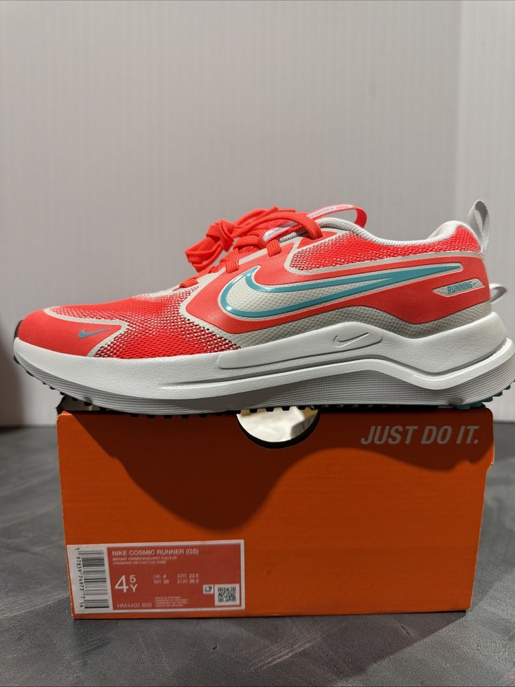 Nike Cosmic Runner Crimson Cactus HM4402-600 Youth Sz 4.5Y (GS) No Box Lid