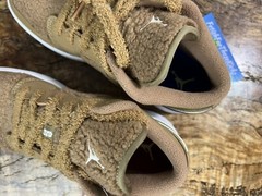Air Jordan 1 Low GS Teddy Bear Driftwood Racer Blue Size 4Y