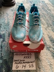 DS 2015 Nike Roshe One Print Blue Lagoon Copa White GS Sz 5.5Y