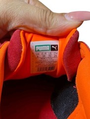 Puma Suede Classic New Skool Inc Ribbon Red-Shocking Orange Size 9 C (Narrow)
