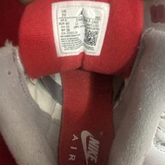Nike Air Jordan 3 Retro GS White Red Black Leather 7Y Elephant Print Basketball