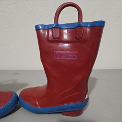 LL Bean Kids Wellies Red And Blue Size Toddlers 7 Boots Rain