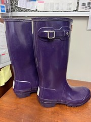 Kid’s Hunter Gloss Purple Rain Boots SIZE UK 4 US5B US6G EU 37