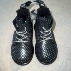 Dr. Martens Toddler Pascal Silver Stars Leather Boots Size US 8