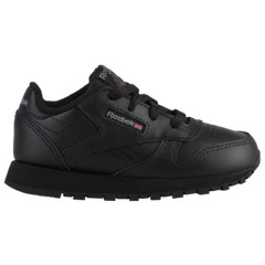 REEBOK Classic Leather RUNNING Shoes Grade School BIG KID’S Black 50148