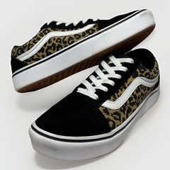 VANS Old Skool Leopard Print Youth 5.5Y Comfy Cush Unisex Sneakers Skate Shoes