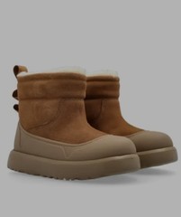 UGG Classic Mini Mod Kids Bootie Brown Suede Shearling Lined Size 11