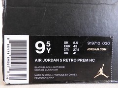 NIKE AIR JORDAN 5 RETRO PREMIUM HC HEIRESS CAMO SZ 9.5Y-MENS SZ 9.5 [919710-030]