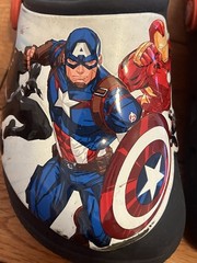 Crocs Fun Lab Avengers Patch Clog K Navy Kids Sandals Shoes Size J1 Youth