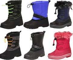 Norty Lightweight Fleece Lined Snow Boots for Big Kids, Boy’s Girl’s Unisex