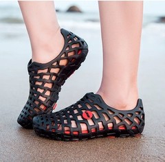 Unisex Blk/Red Non-Slip Rubber Mesh Pool Beach Water Shoes by Sporty Sz. 41
