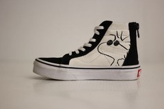 Vans x Peanuts SK8-Hi Reissue Sneaker – Joe Cool / Black Canvas – Toddler 12 US