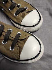Converse All Star Chuck Taylor Junior Size 1 Sneakers 645224F Green And Black