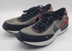 Nike Waffle One Flat Pewter Siren Red Athletic Shoe DC0481-006 Youth Size US 5.5