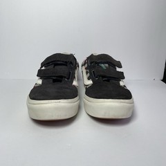 VANS Autism Acceptance ComfyCush Old Skool Size 2.5 Red Black White Hook & Loop