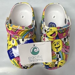 Pacific Dreams Geometric Multicolor Clog Shoes Unisex Kids Size 8 Slip On