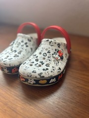 Crocs Kids’ Mickey & Minnie Mouse Clogs Size C13 Red Black Disney Slip-On Used