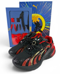 PUMA Sonic the Hedgehog Inverse SHADOW Junior Black Youth Sneakers Size 6