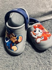 Crocs FunLab Paw Patrol Marshall Chase Grey/Blue US Toddler C6 Super Clean ✅Pics