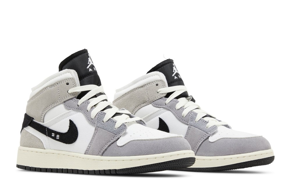 Nike Air Jordan 1 Mid SE Craft GS Inside Out Cement Grey FD9091-002