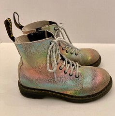 Doc Martens Airwalk Leather Multicolor Combat Boots Lug Pascal J 1460 Kids Sz 2