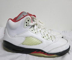 Nike Air Jordan 5 Retro Fire Red Silver Tongue 2020 Size 7y (440888-102)