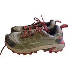 Merrell Moab Speed Low Waterproof Kids Hiking Shoes Grey Green Red MK267550 4M