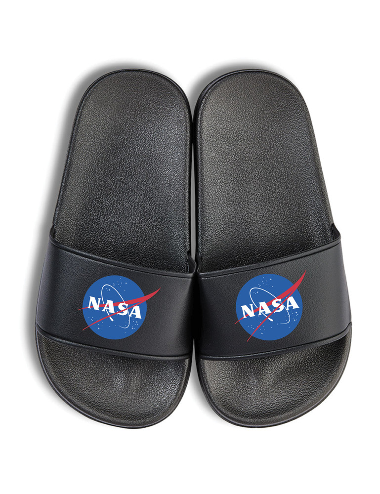 Kids NASA sandals flip-flops print logo slogan USA space for astronauts