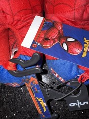 Official Licensed Marvel Spider-Man Plush House Slippers Children’s Size 5/6 NWT