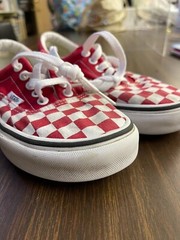 Vans Old School Checkerboard Red White Checker Skateboard Size 6.5 Men 8.0 Women